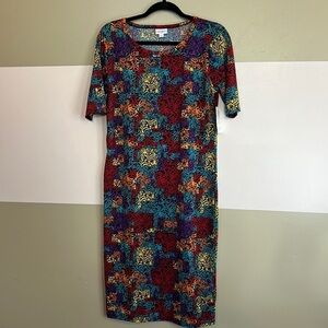 LulaRoe Julia dress size Large colorful